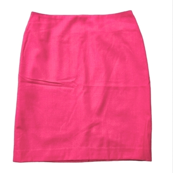 NEW Talbots Fuchsia Pink Italian Marzotto Wool Pencil Skit 4P 4 Petite - Picture 2 of 5
